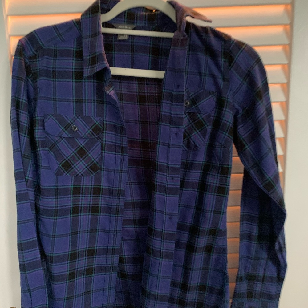 Purple Flannel With two pockets